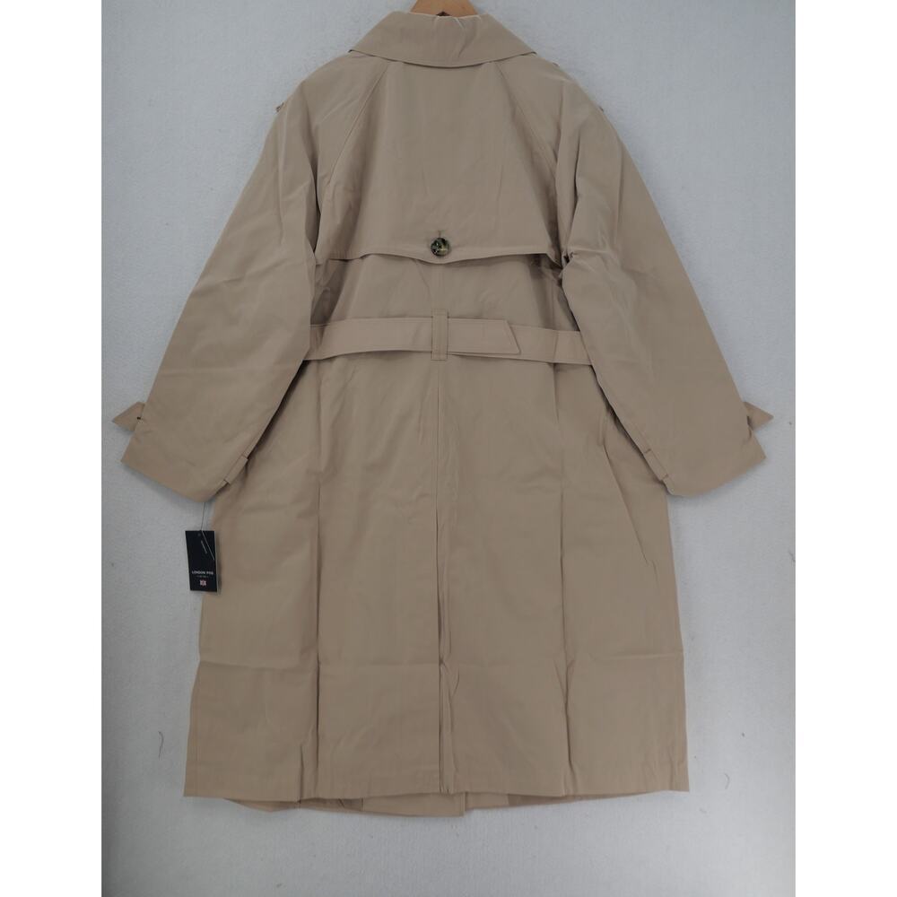 NEW London Fog Women's 2X Double Breasted Trench Coat  Rain Coat Stone Tan - Picture 16 of 16